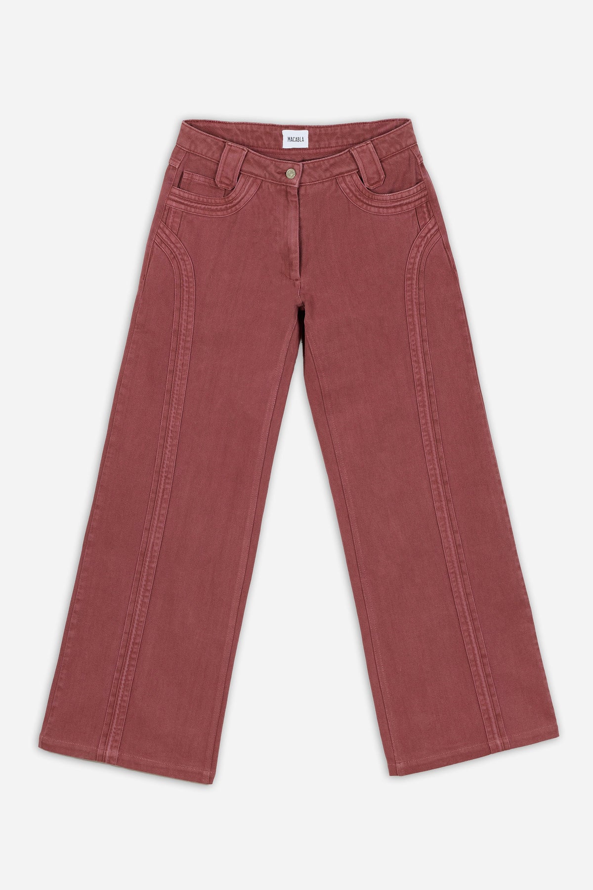 Aubergine Straight Trousers