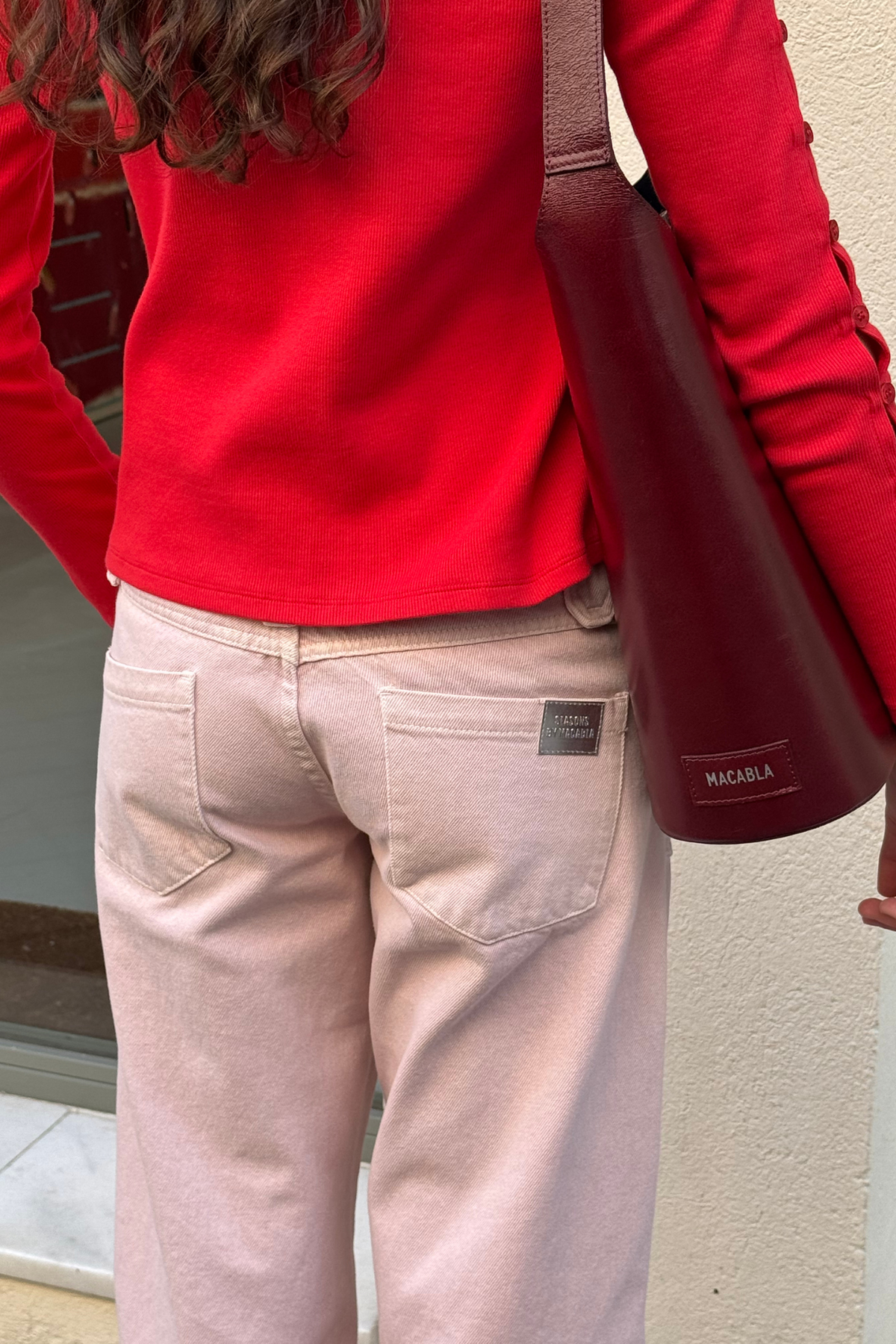 Pantalón Recto Rosa