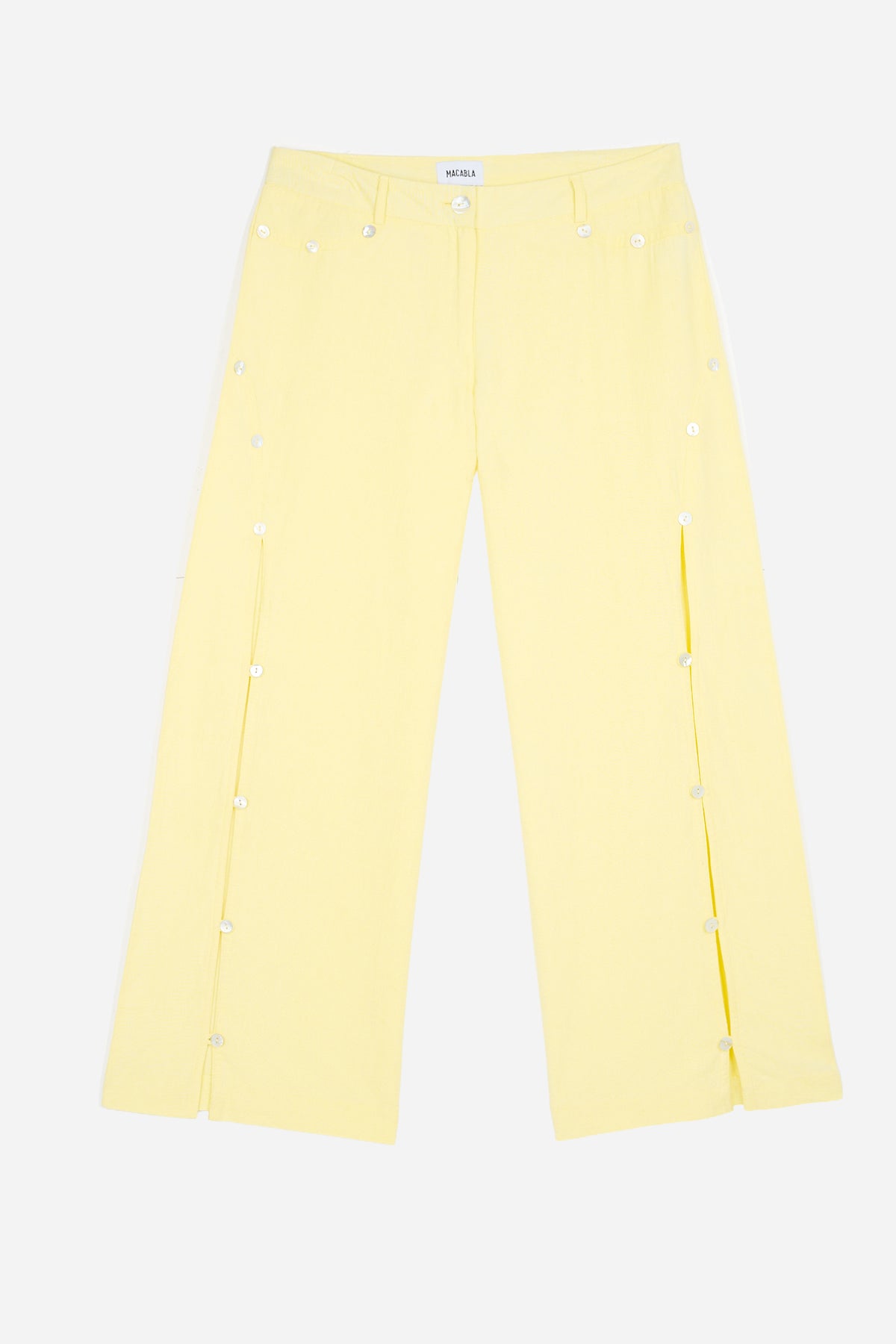 Pantalón Botones Nácar Amarillo
