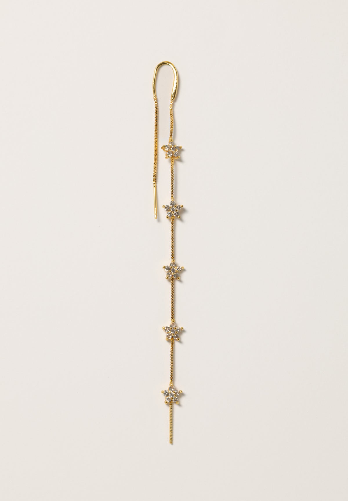 Double Flower Chain Earring (Unit)