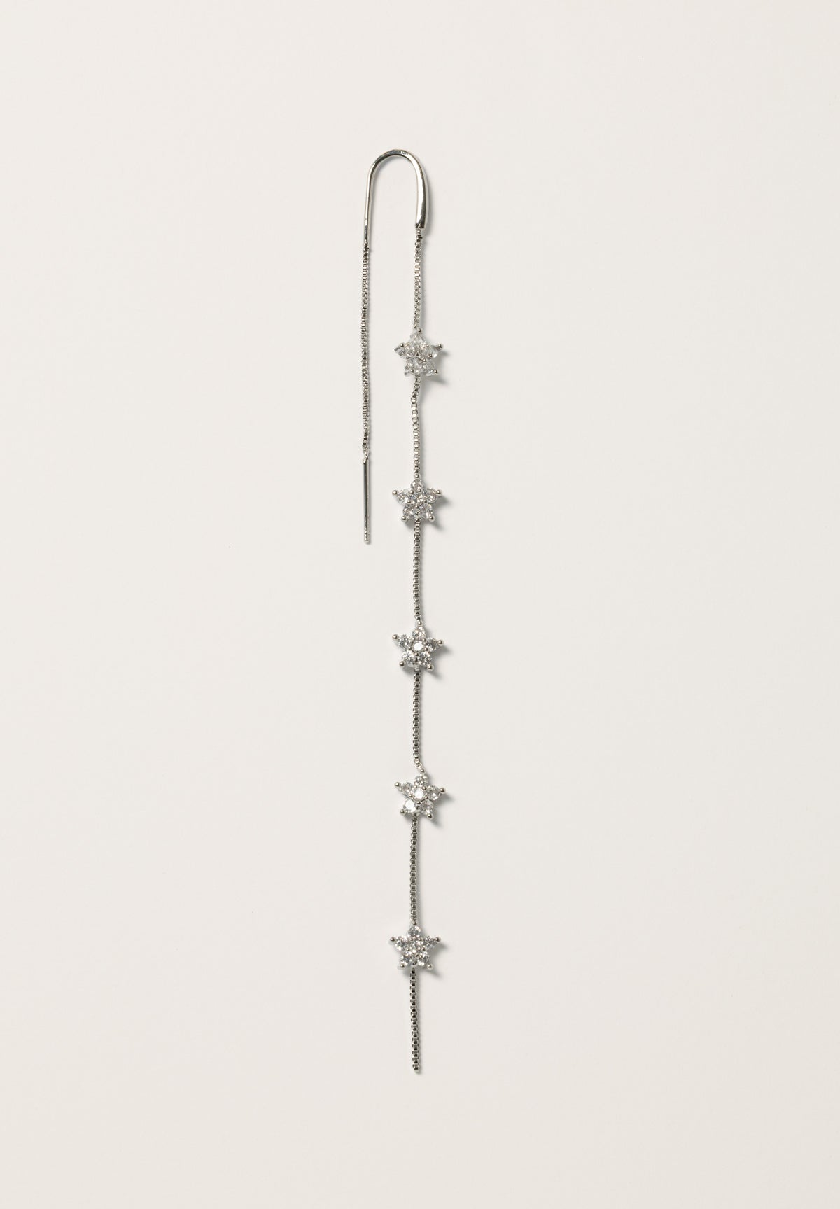 Double Flower Chain Earring (Unit)