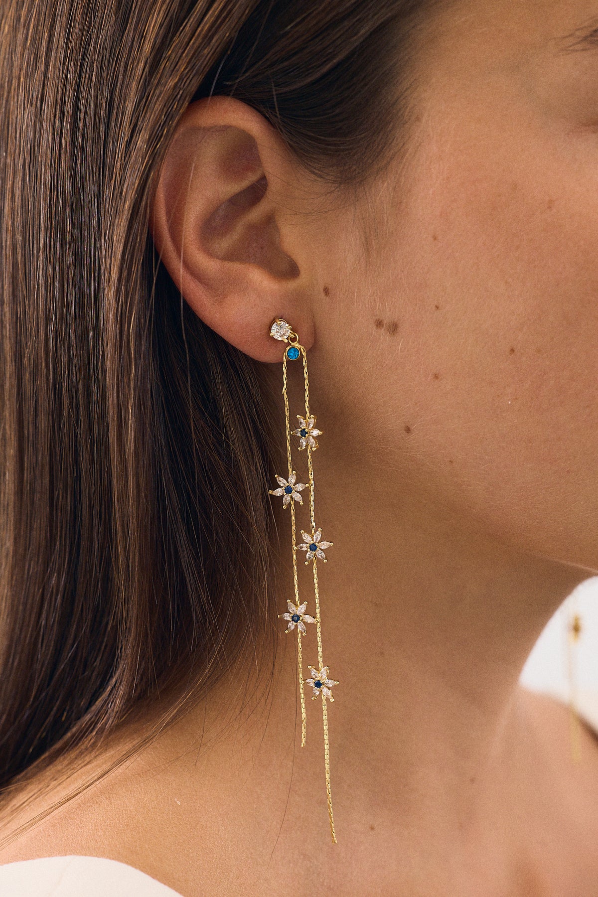 Blue Flower Earrings