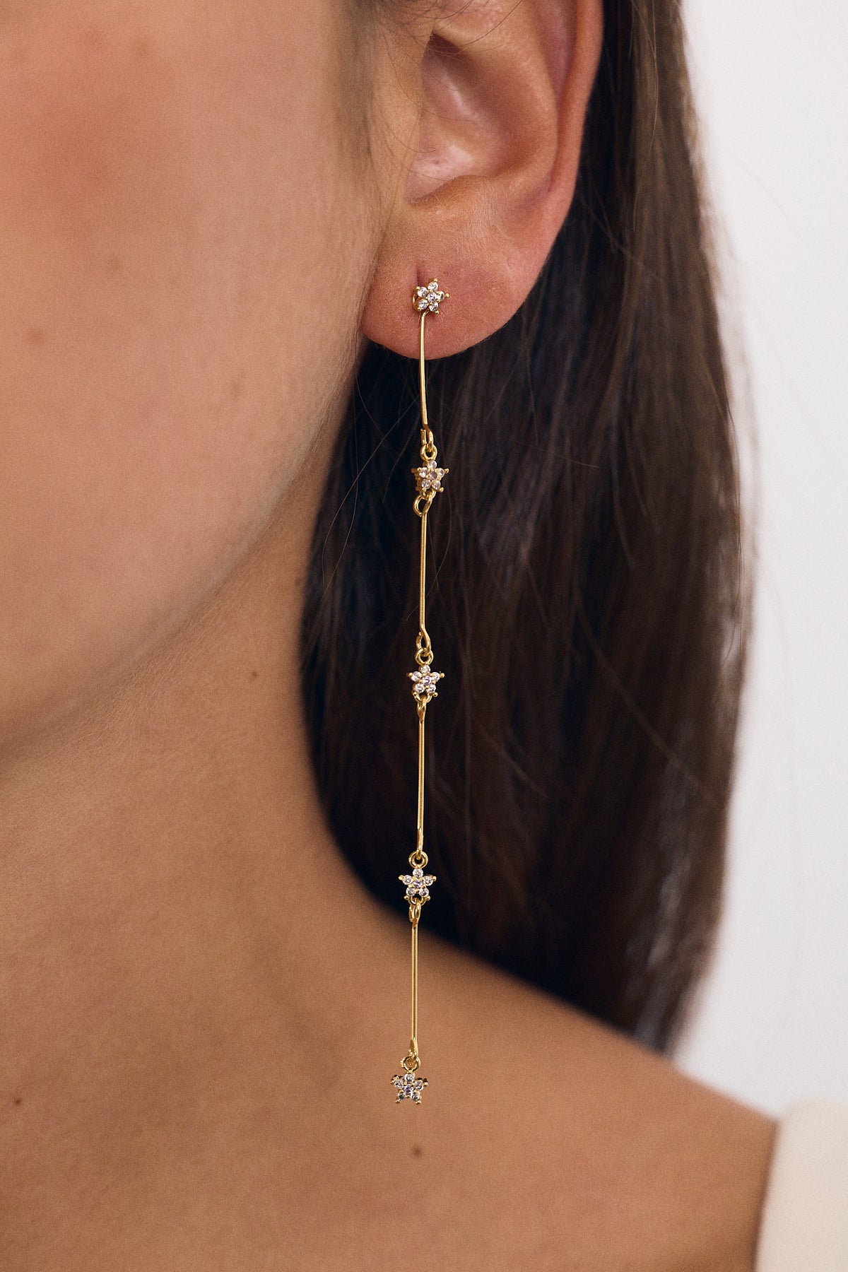 Pendientes Desmontables Flores Par