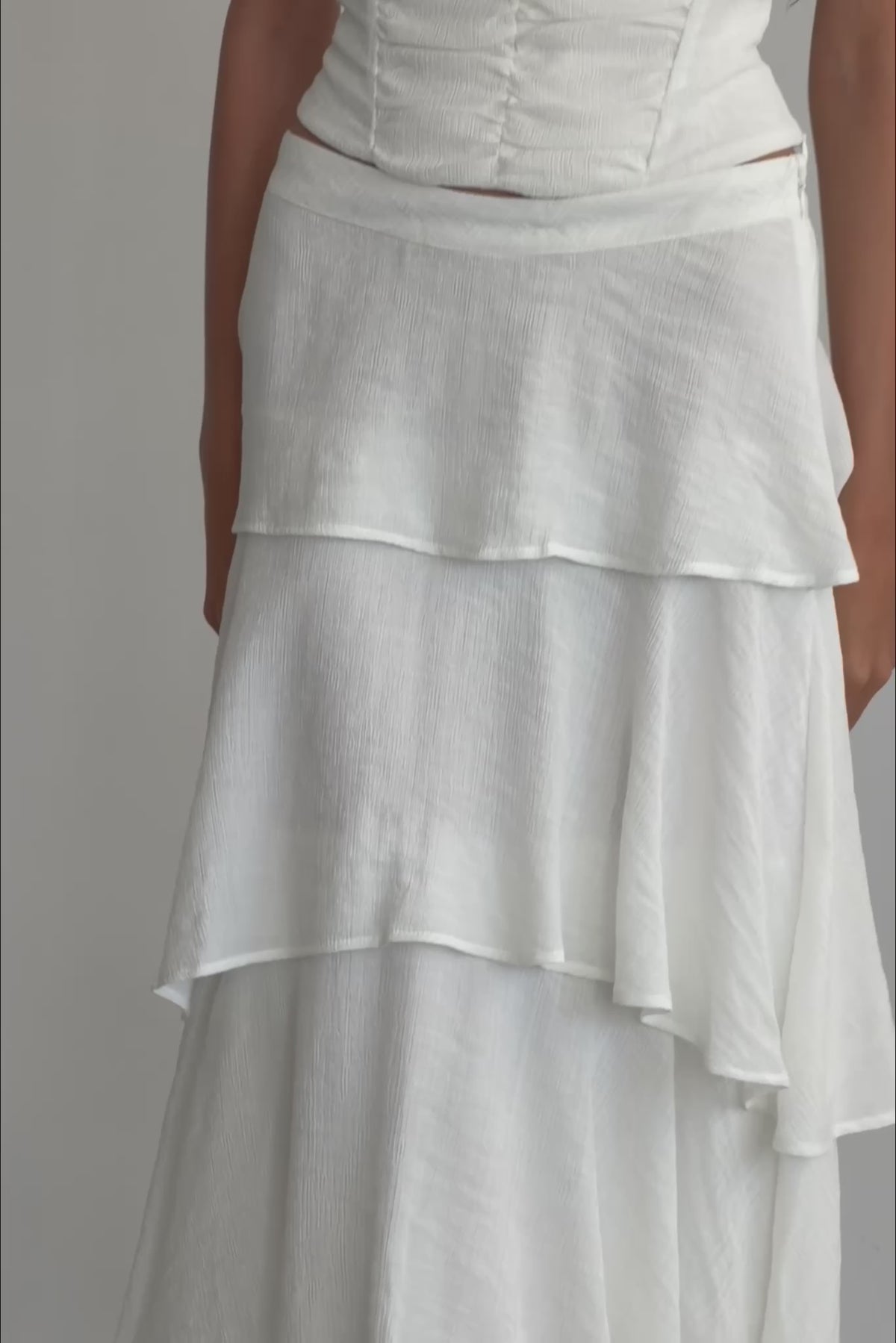 Falda Volantes Blanco