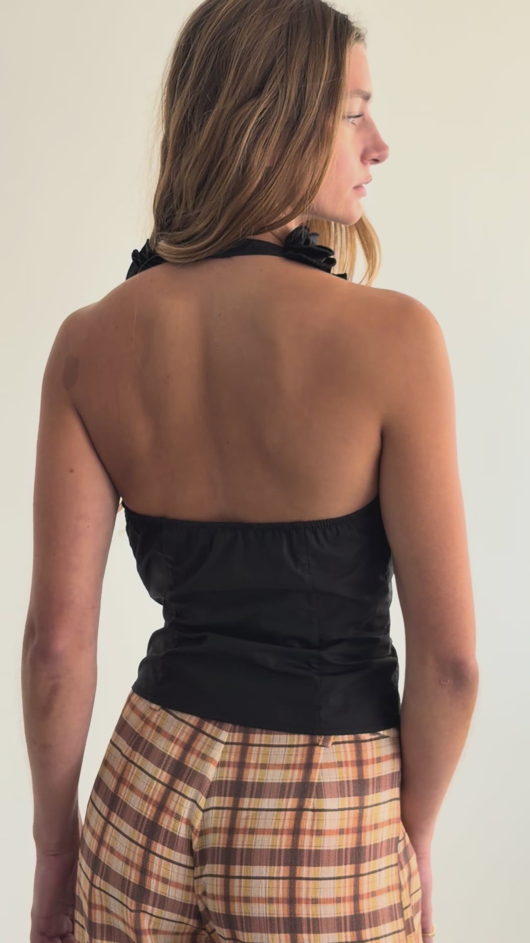 Black Ruffle Top