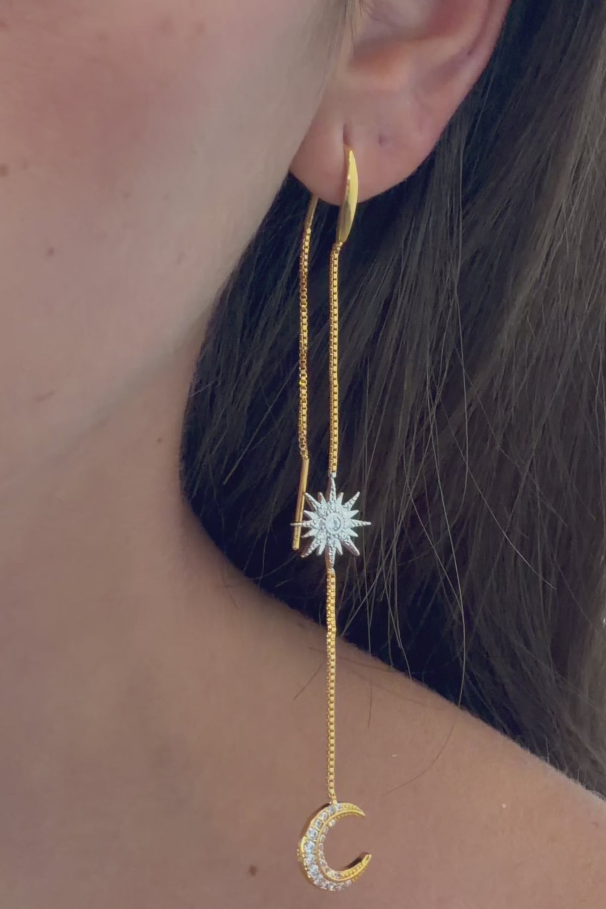 Double Chain Day and Night Earrings (Unit)