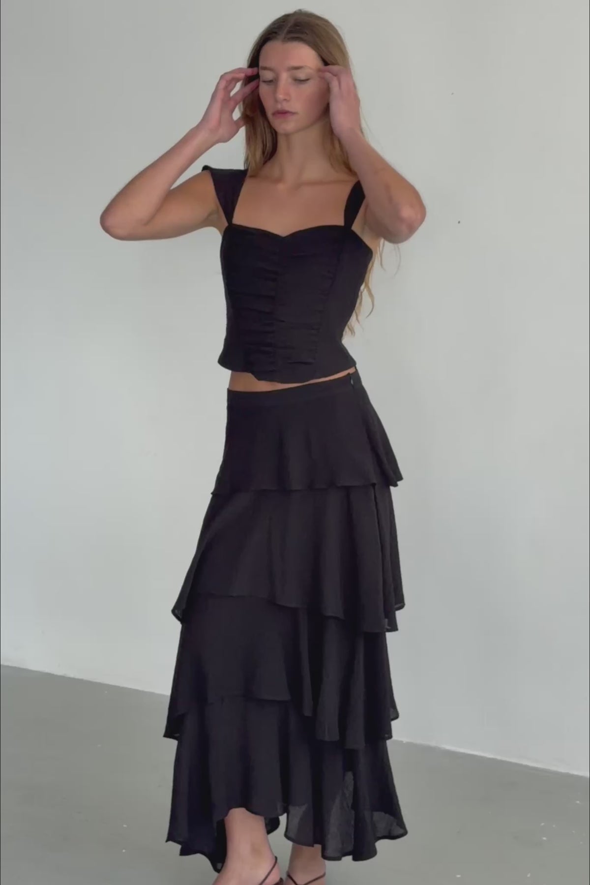 Falda Volantes Negro
