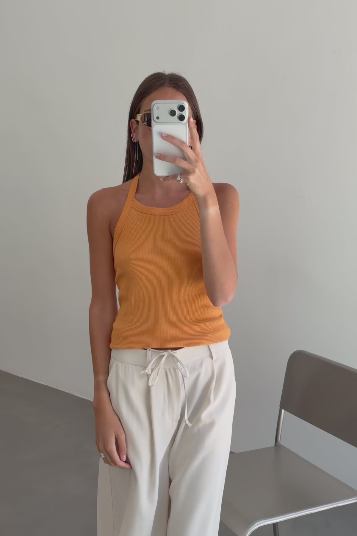 Orange Halter Top 