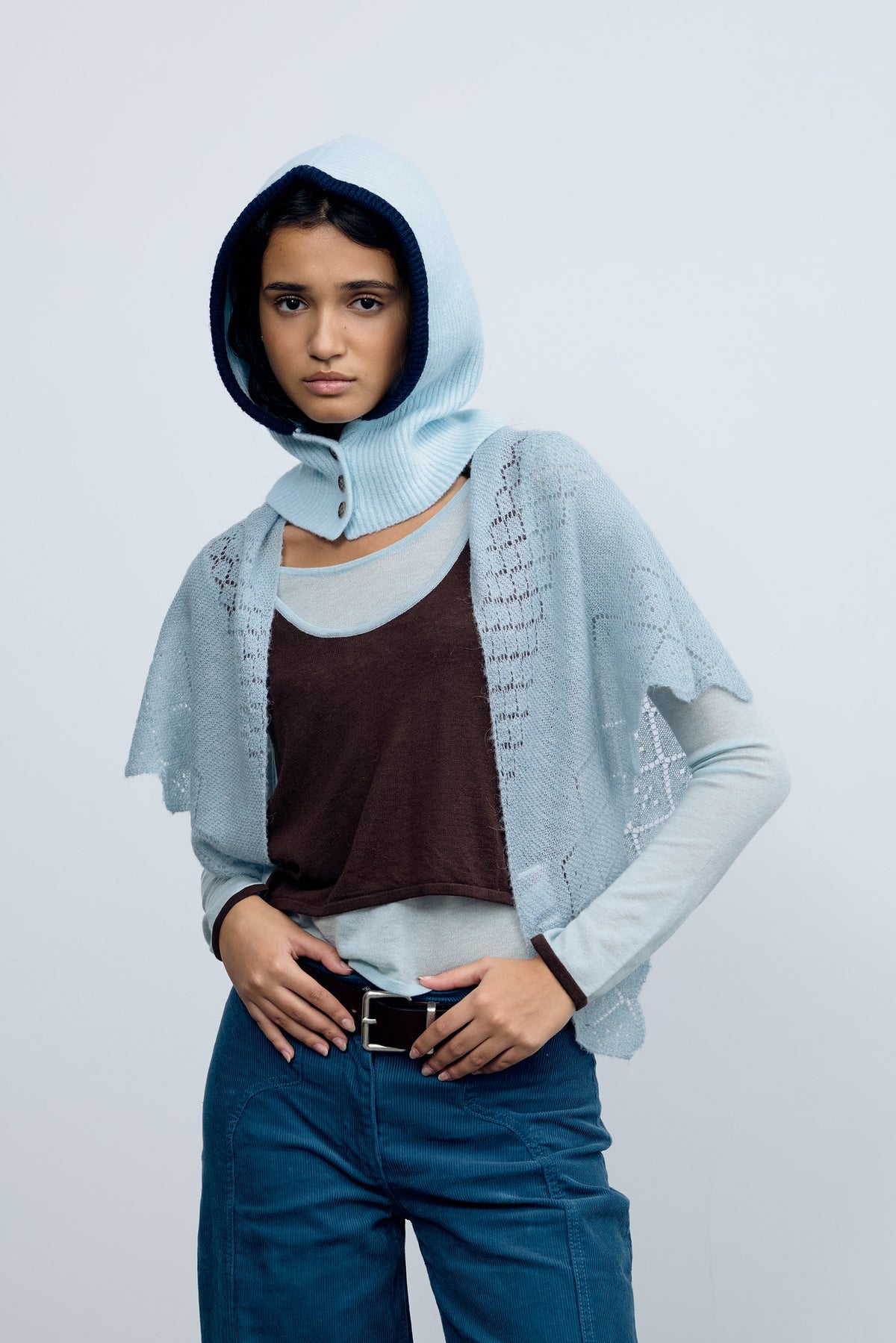 Balaclava Botones Celeste y Marino
