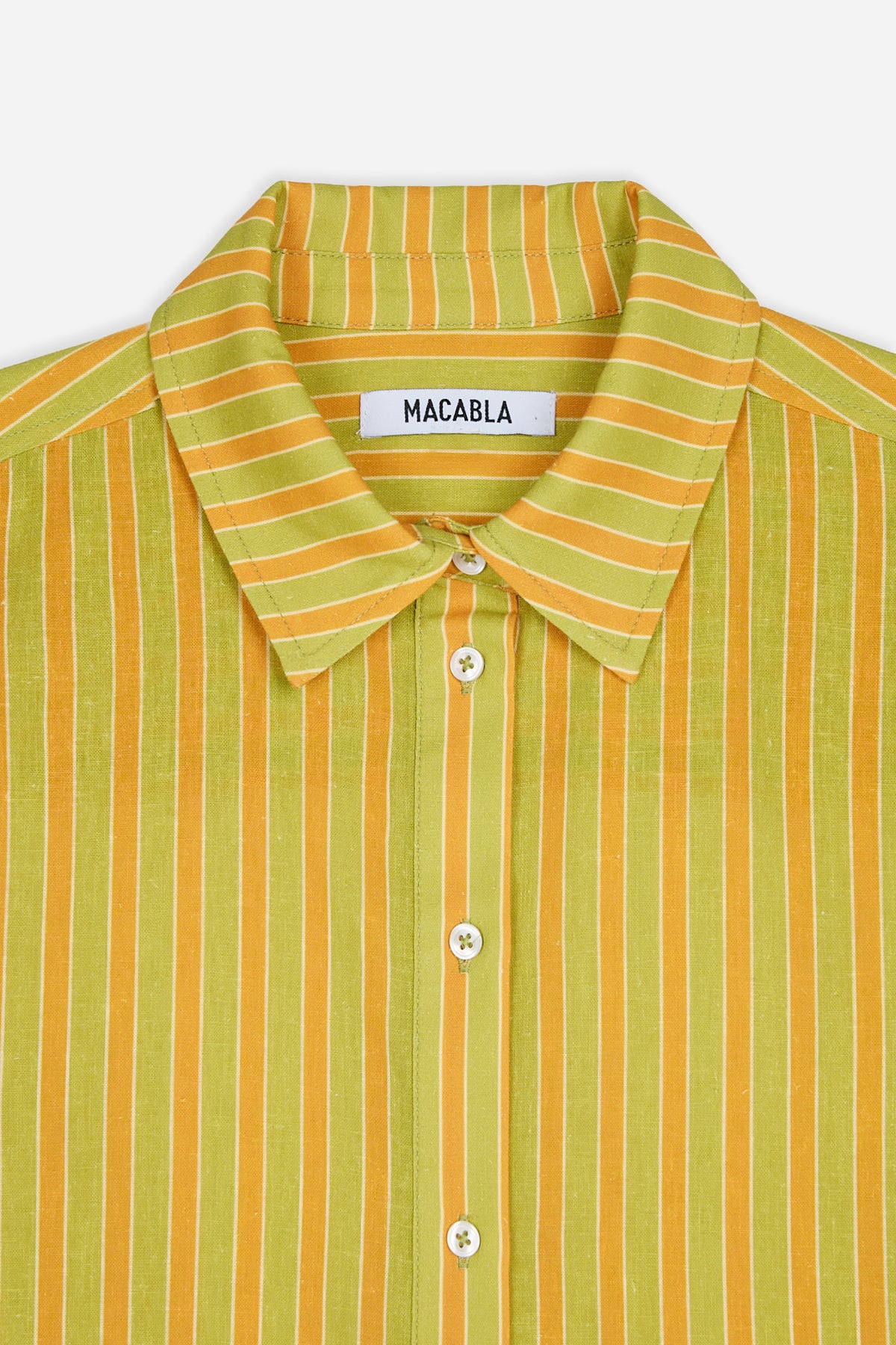 Orange and Green Striped Shirt