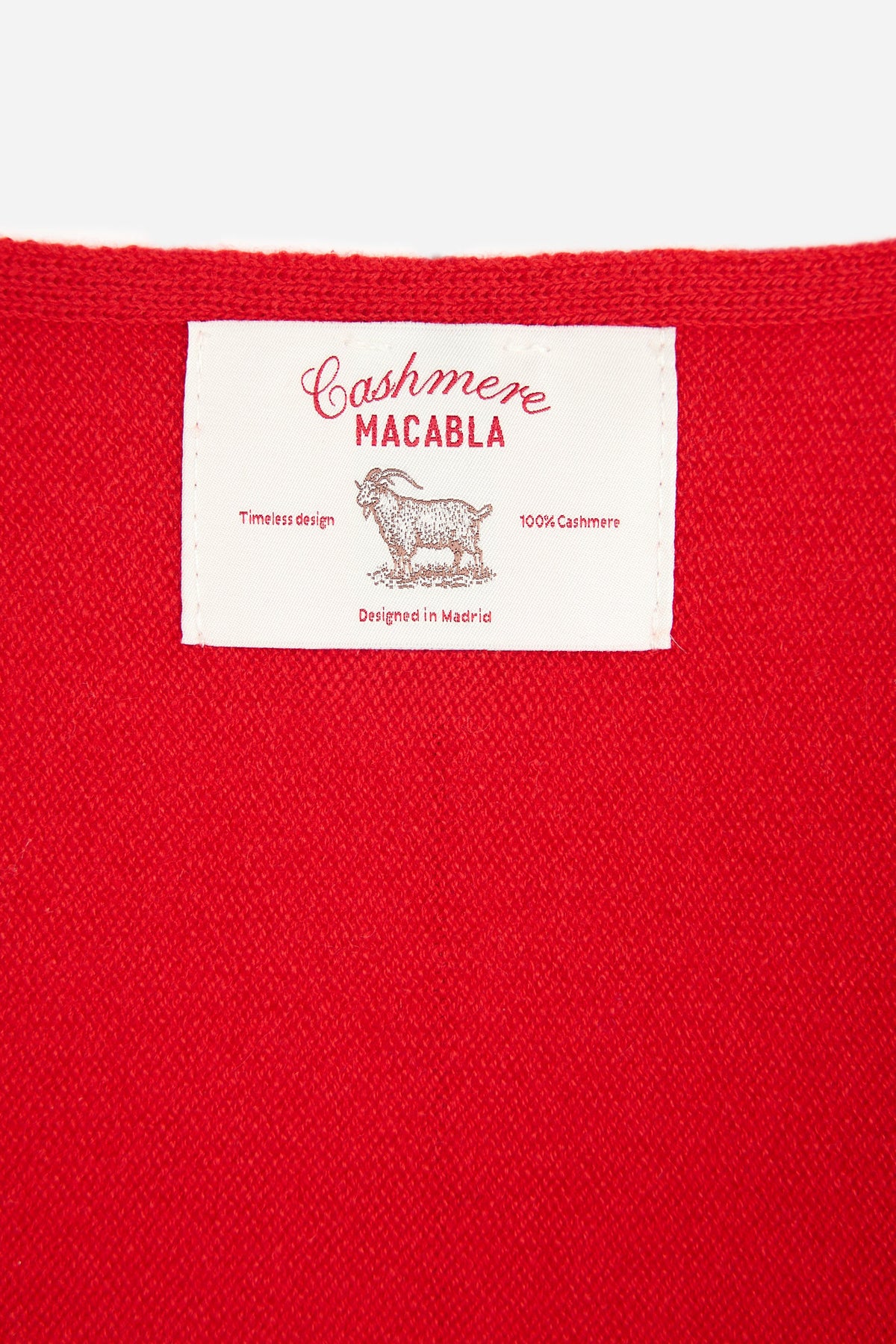 Red Cashmere Mini Triangular Bandana