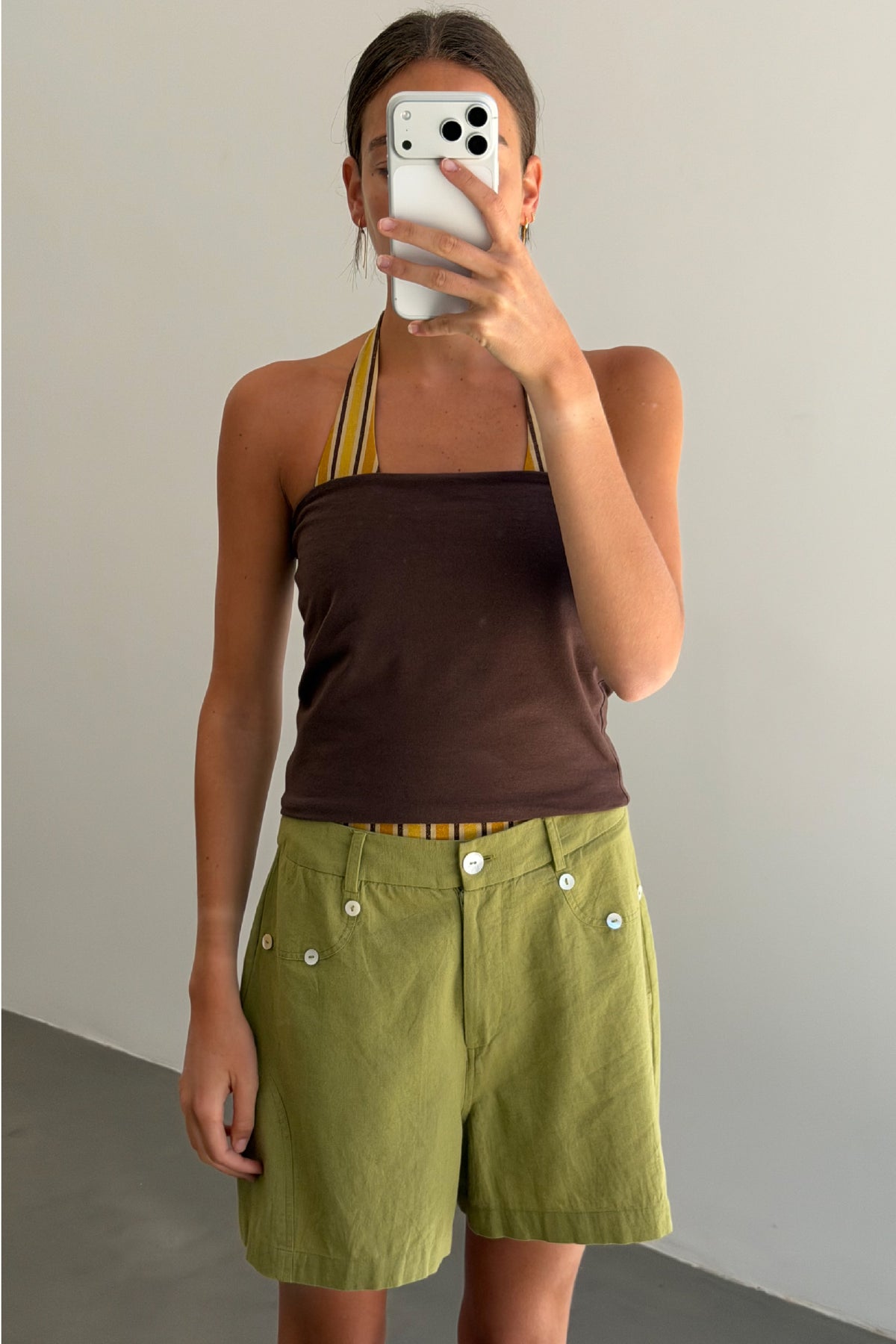 Brown Bandeau Top