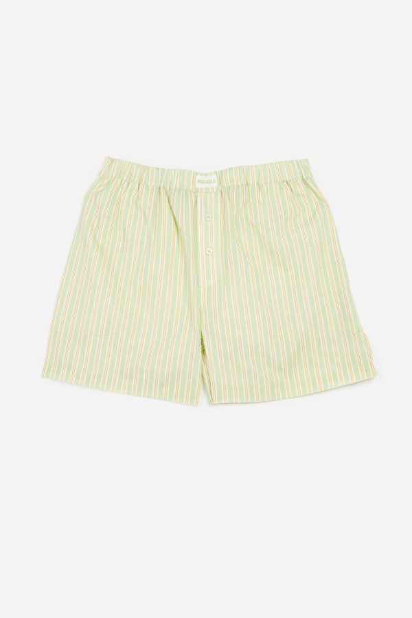 Green Striped Pyjama Shorts