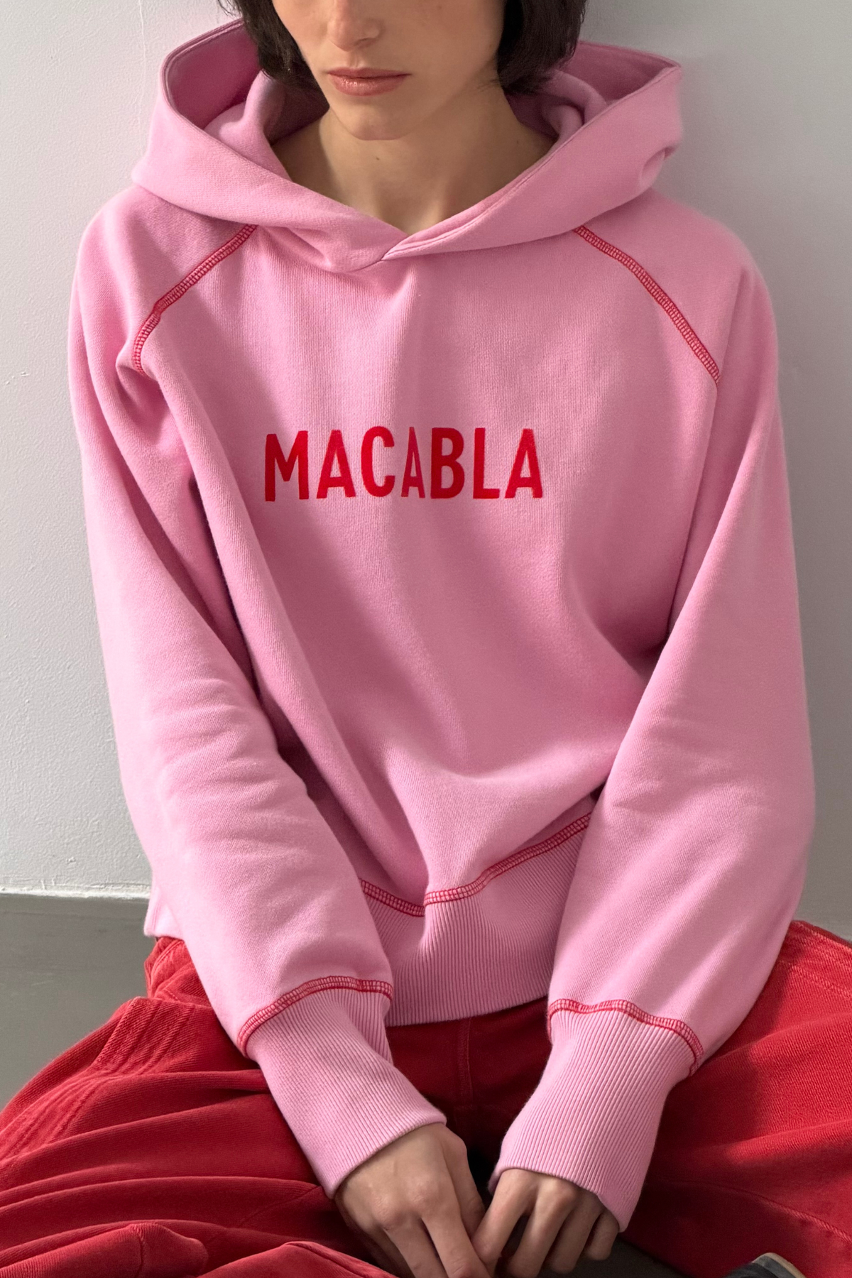Sudadera Capucha Rosa MACABLA