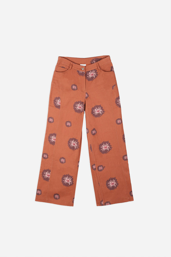 Pantalón Recto Camelia Teja