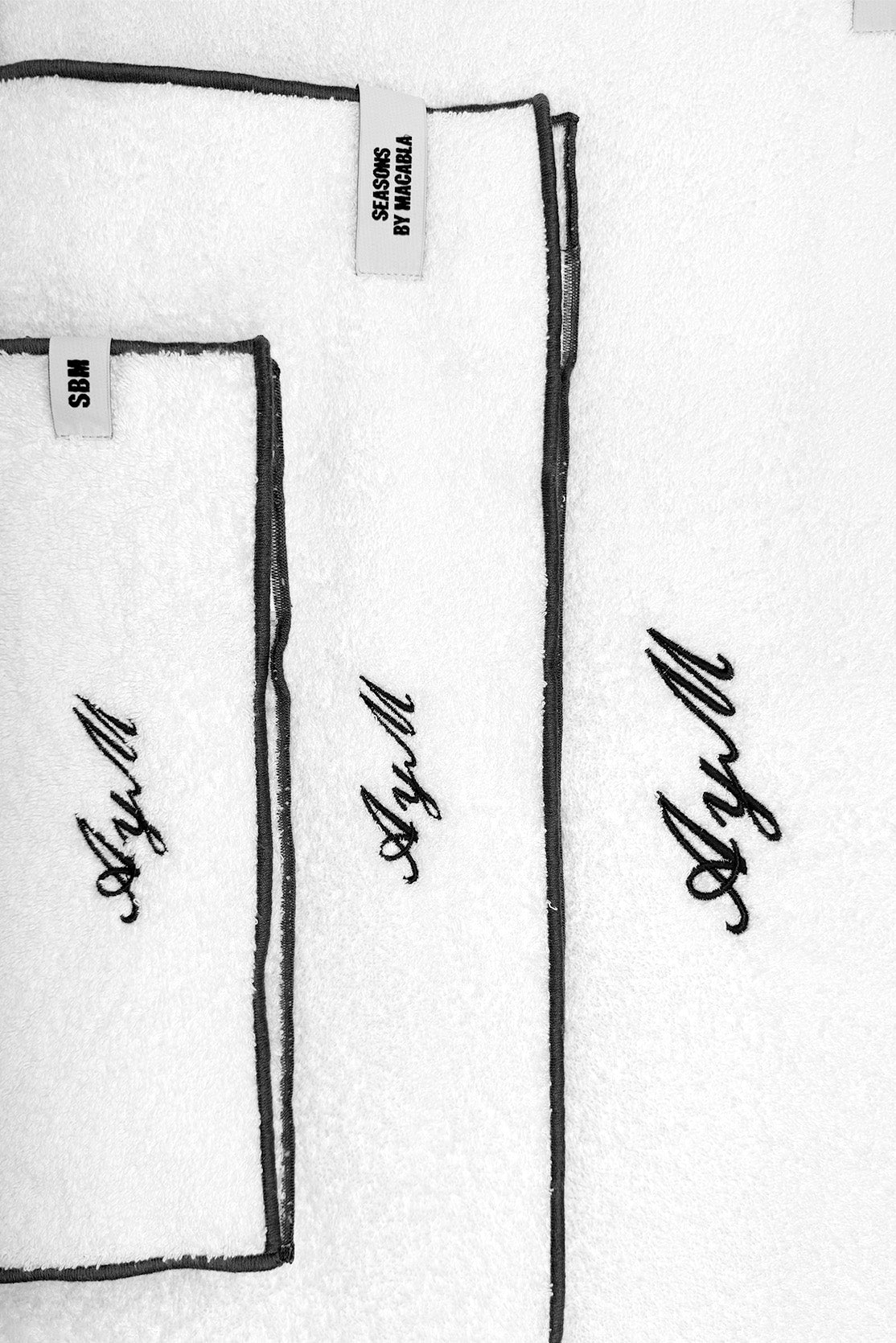 Serviette de douche côtelée