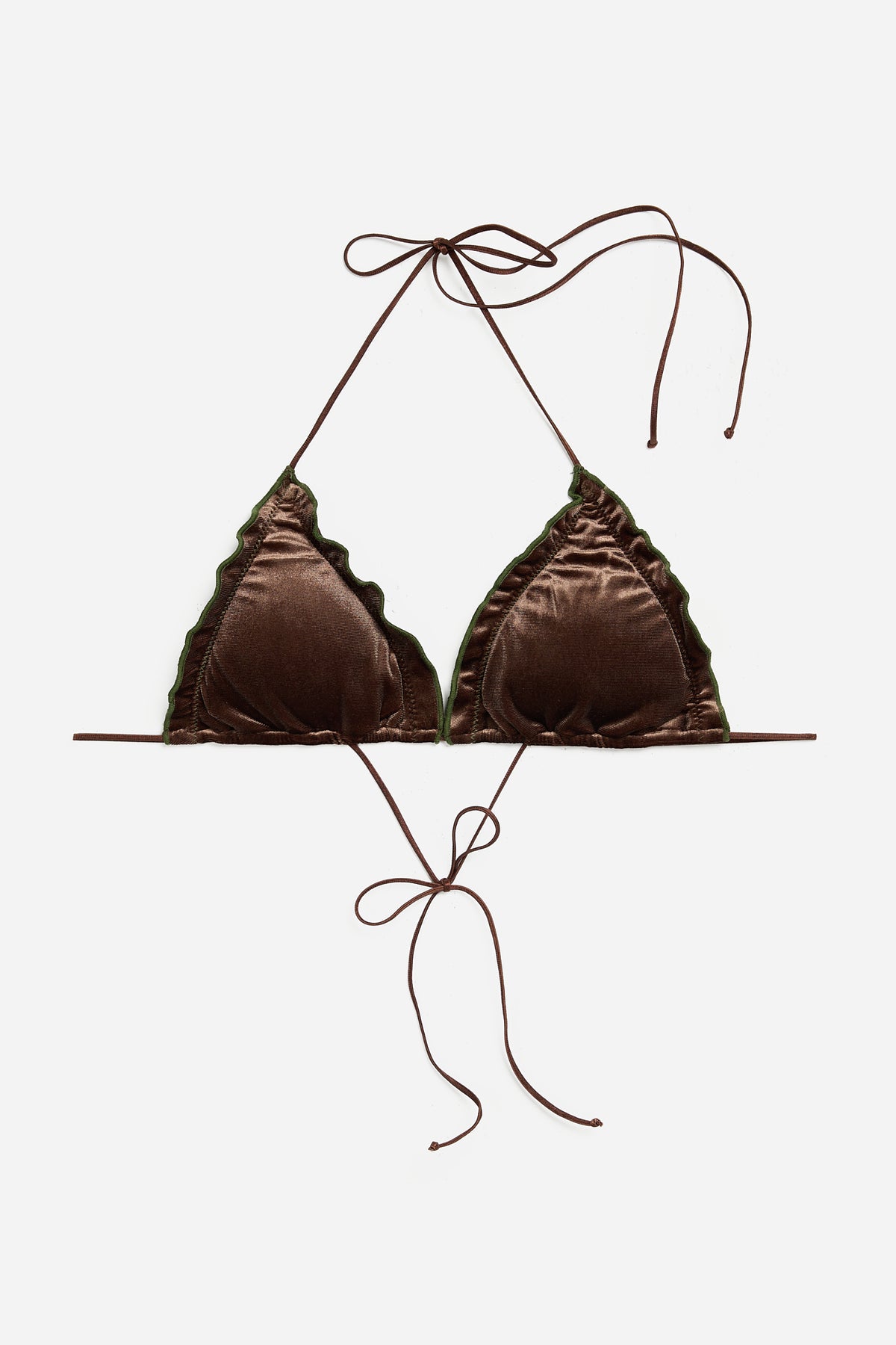 Bikini Top Velvet Marrón