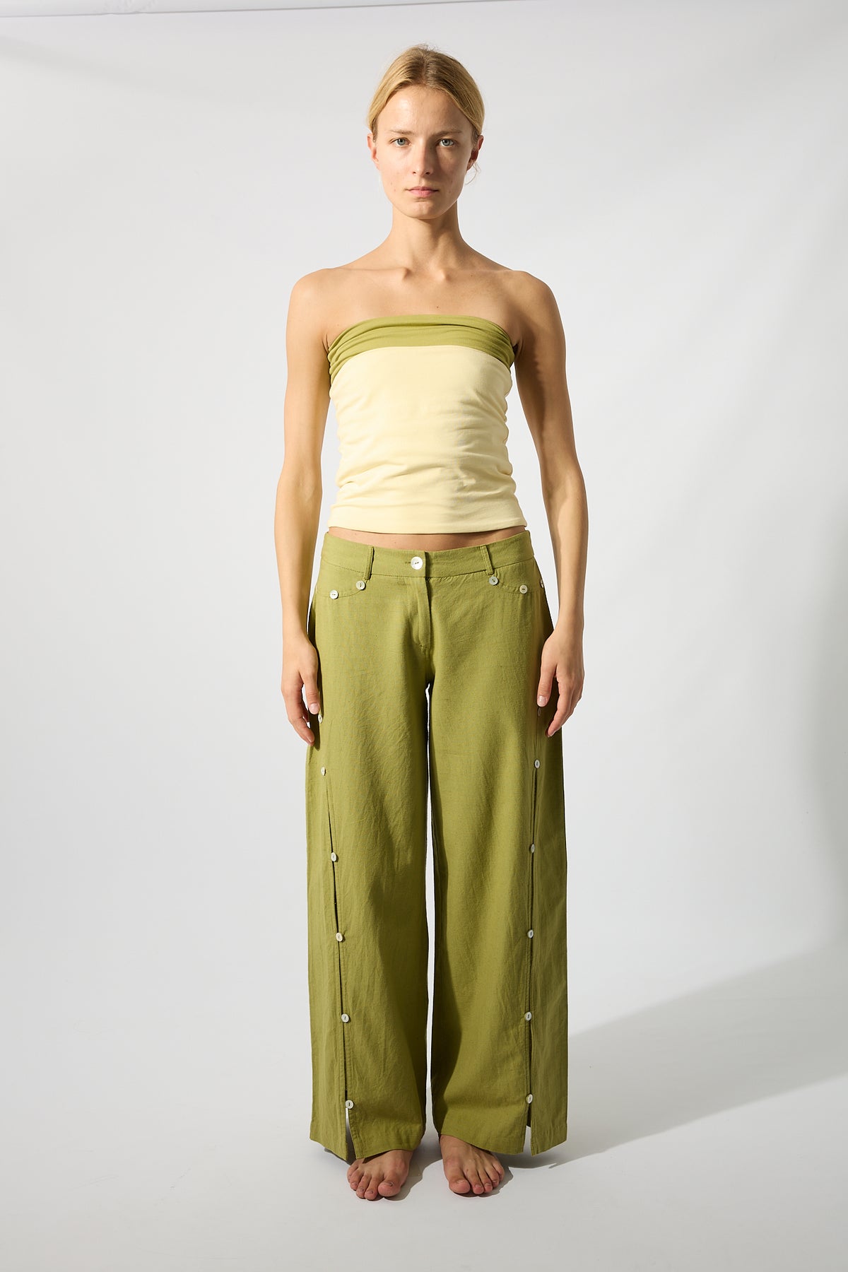 Yellow Bandeau Top