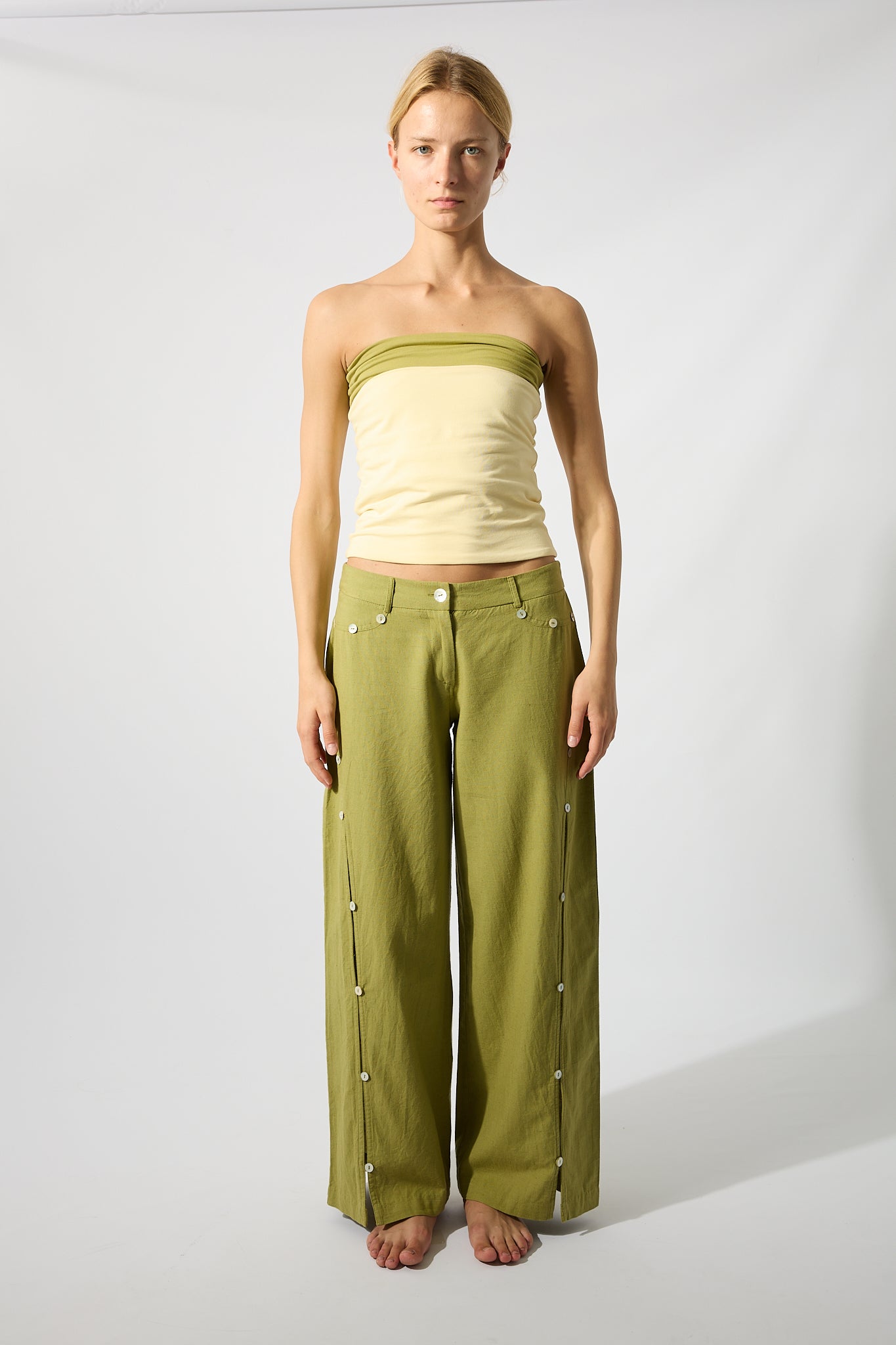 Yellow Bandeau Top