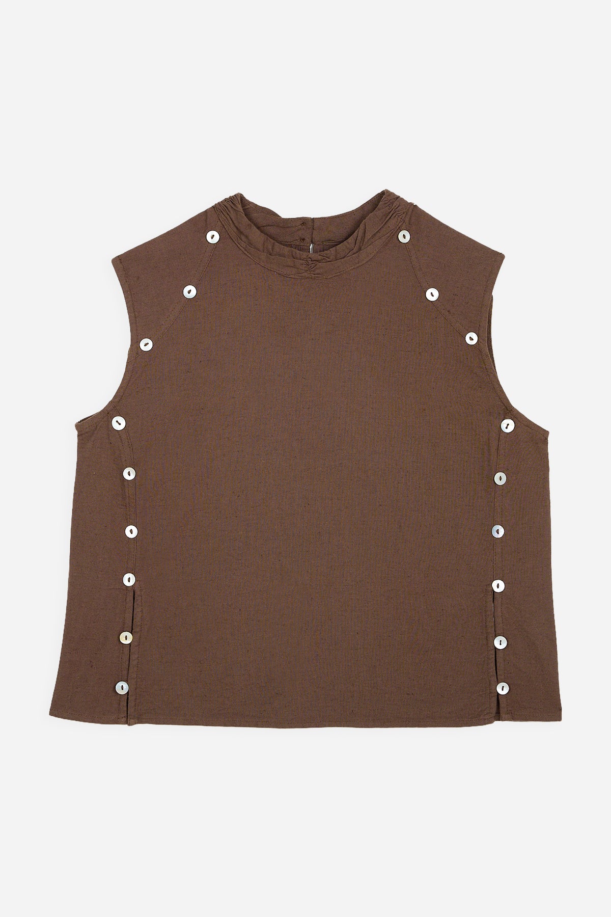 Nacar Buttons Brown Top