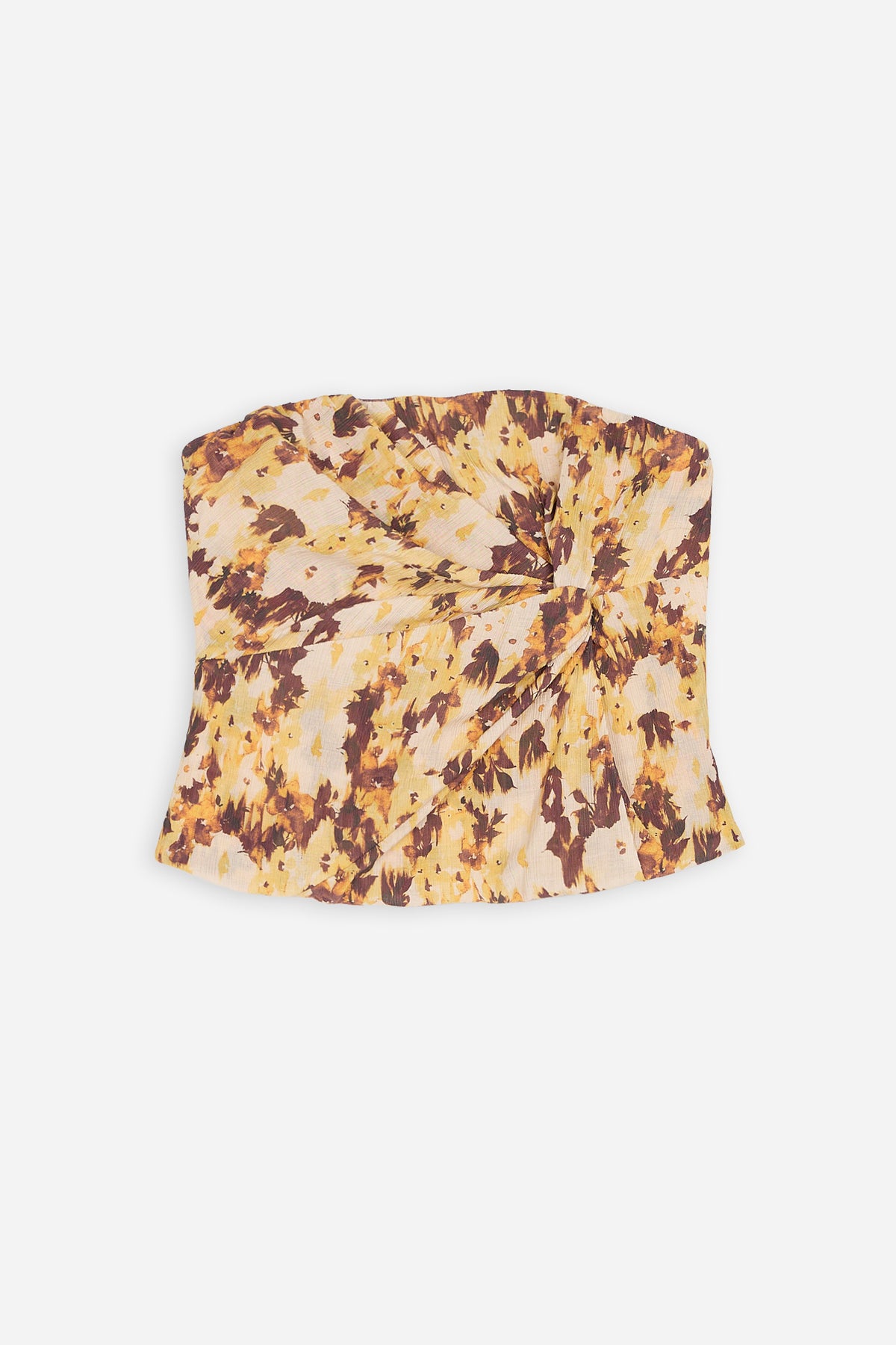 Top Nudo Flores Amarillo