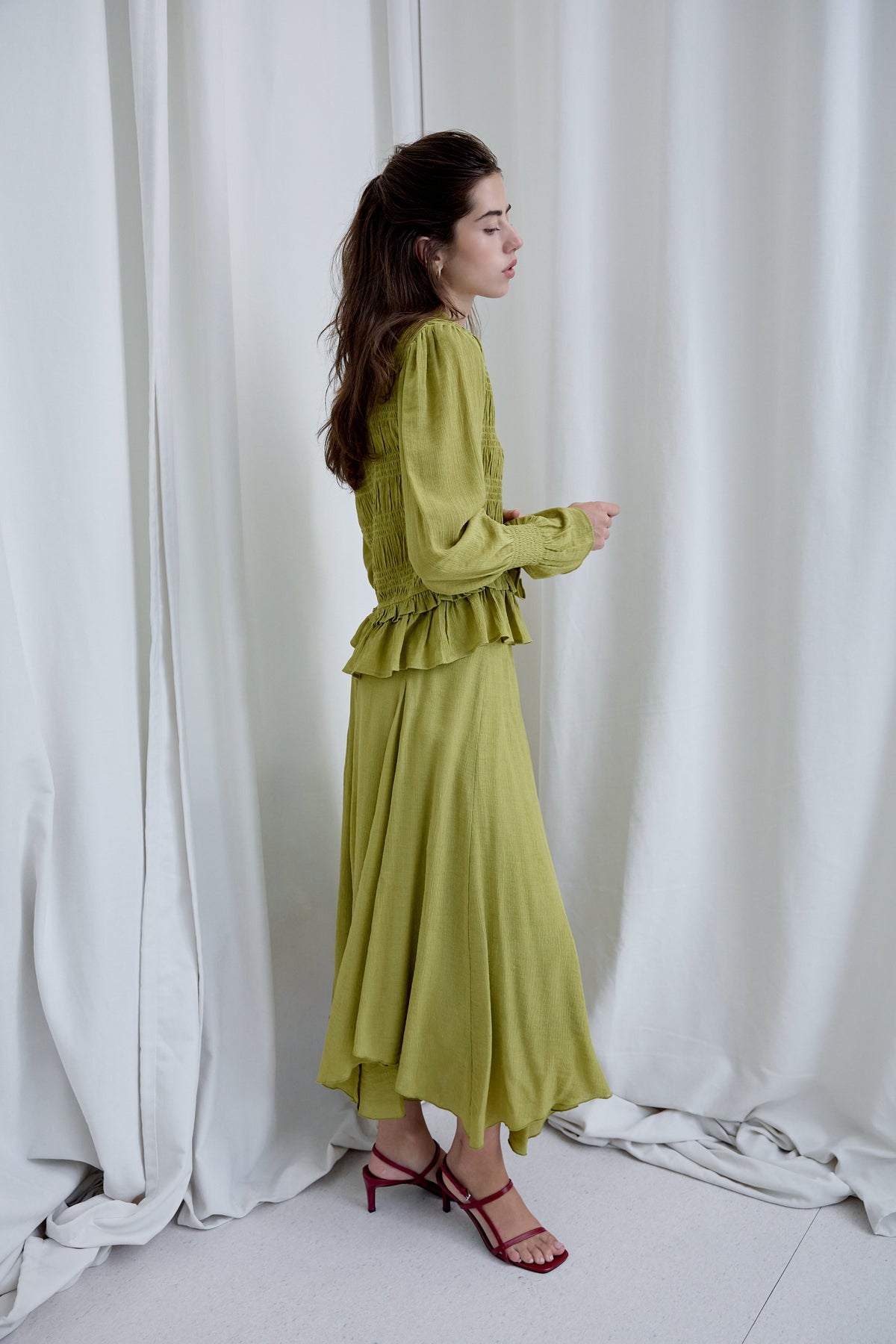 Blusa Engomada Verde Oliva
