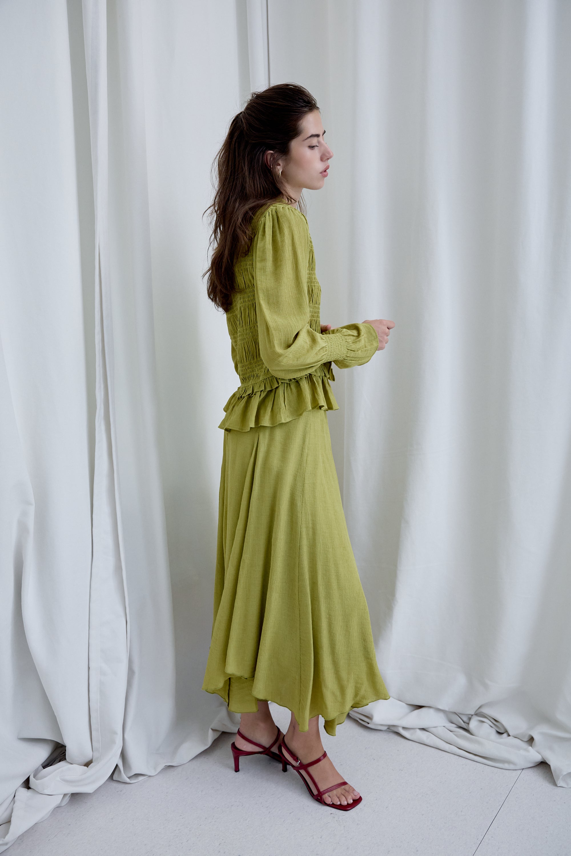 Blusa Engomada Verde Oliva