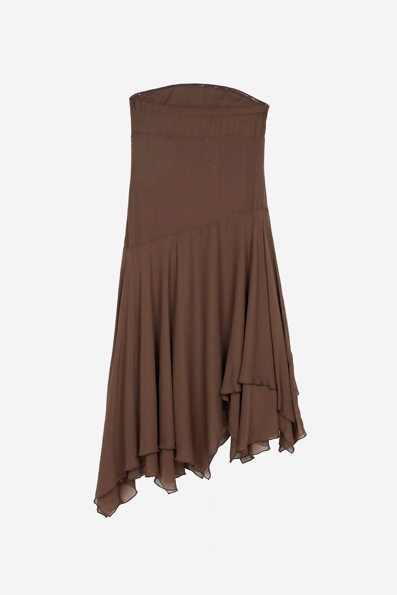 Robe bustier marron